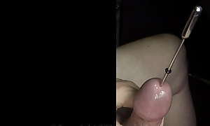 Hard Cock Rosebud urethral auto sounding gone deep while following the bulge