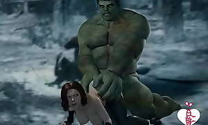 Hulk Smash Black Widow - Porn Parody