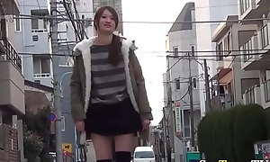 Japanese babe showing her panties