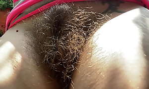 hairy bush smoking outdoor two cigarettes