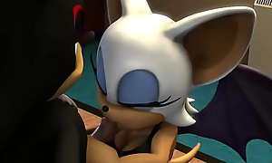 Rouge and Shadow blowjob and swallow