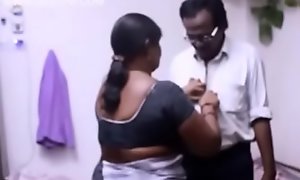 Indian thing embrace dusting aunty amour with say only slightly to husband's friend.
