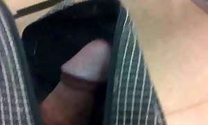 cock in my open waist pouch at the shopping centre 4