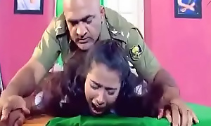 Army officer is forcing a lady to eternal coitus in his cabinet