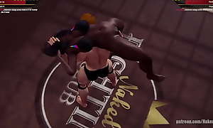 Alexis VS Vilkor (Naked Fighter 3D)